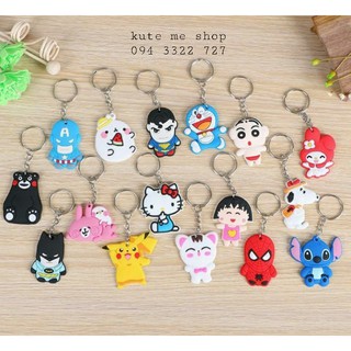 [FREESHIP 50K] Móc khóa silicon (nhựa dẻo) 3-4cm, mềm, nhẹ, hình hoạt hình dễ thương