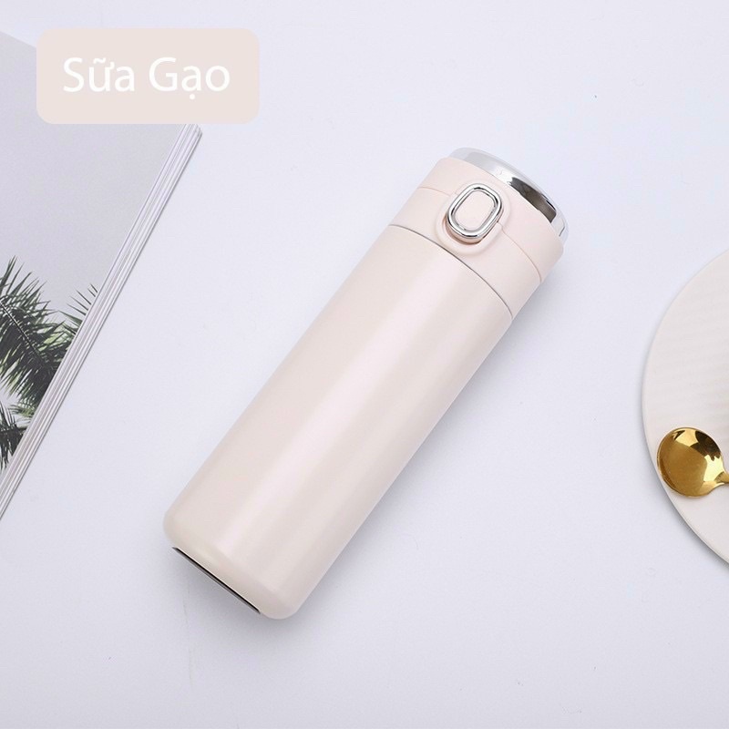 Bình nước giữ nhiệt inox cao cấp 400ml, nhiệt kế hiện thị nhiệt độ thông minh B3