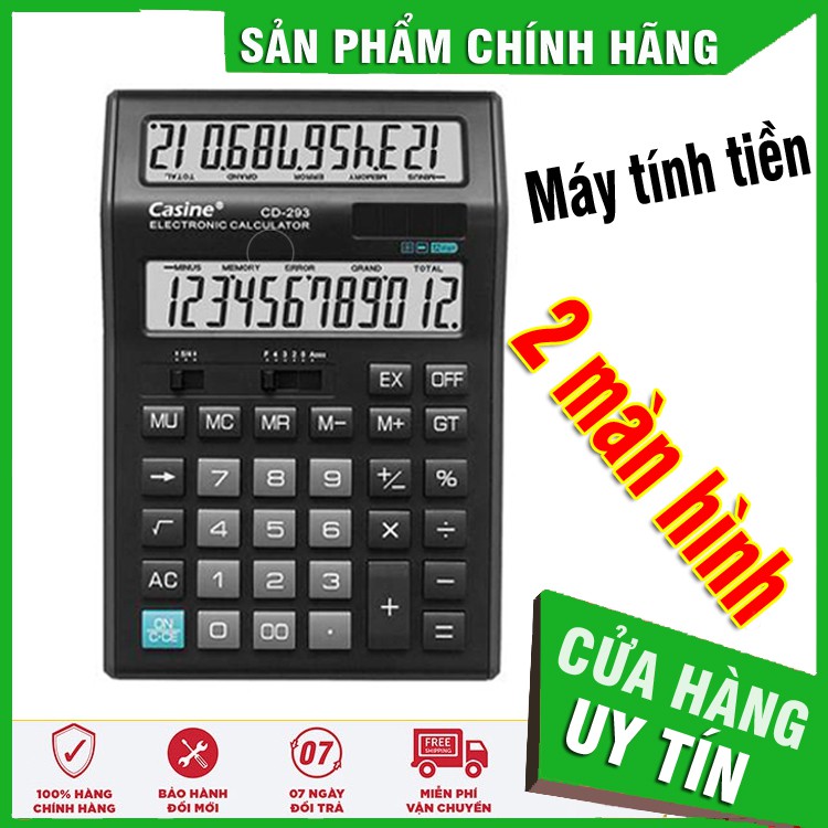 Máy tính tiền hai màn hình Casine CD-293, Hàng Chính hãng (BH: 24T), kiểu dáng độc đáo ✔HÀNG CHÍNH HÃNG ✔