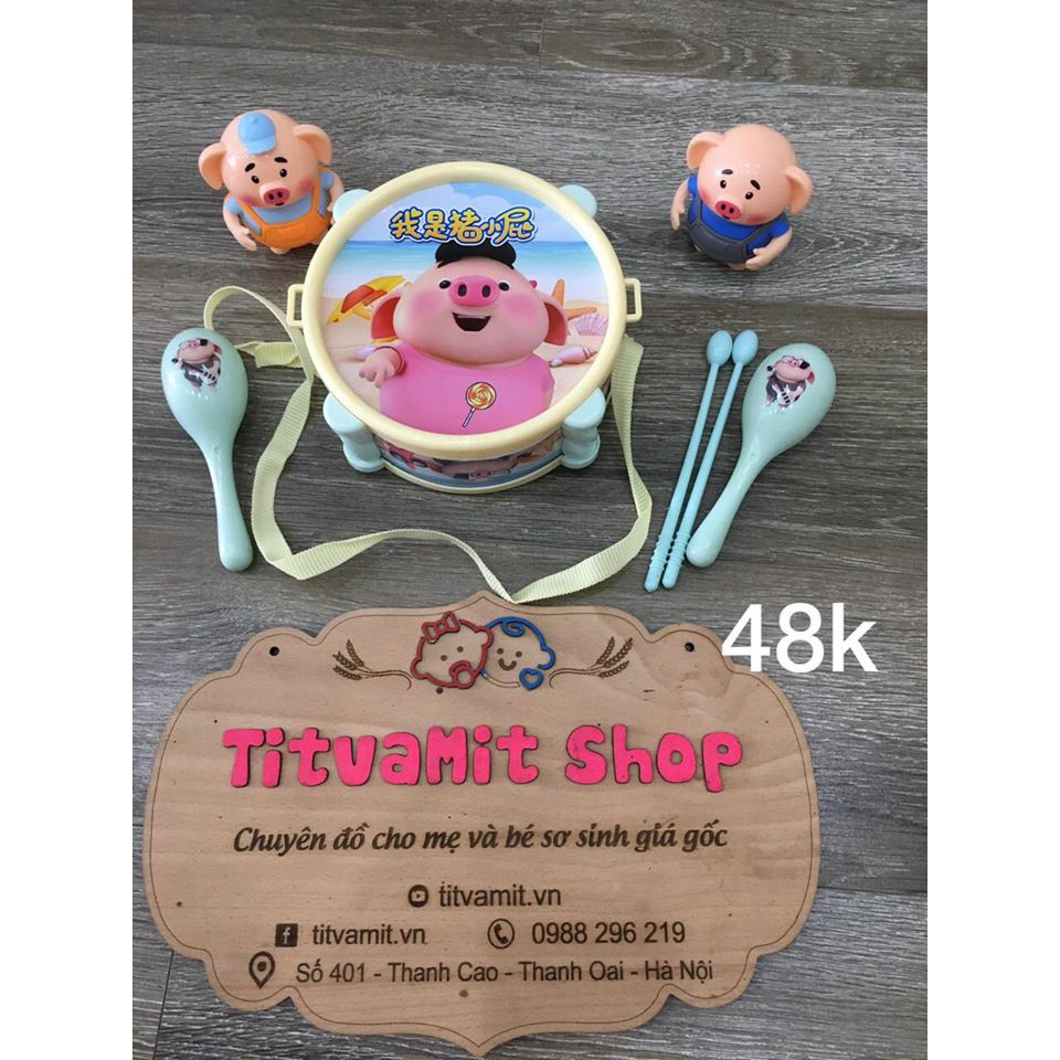 bộ đồ chơi trống kèm xúc sắc cho bé