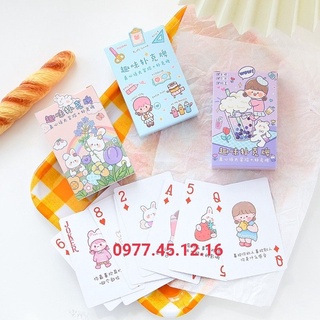 Bộ bài tây 52 lá hình hoạt hình cute