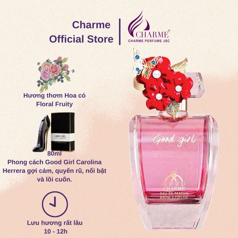 Nước Hoa Nữ Charme Good Girl 80ml (Pink)