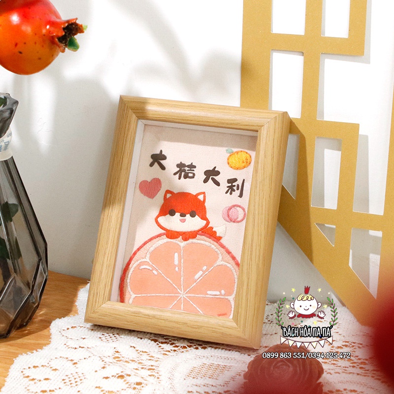 Combo Gói Nguyên Liệu tự bạn Thêu Tranh Trang Trí - DIY Tự Thêu Tay - Home Decor Phong cách Hàn Quốc - Bách hóa Na Na