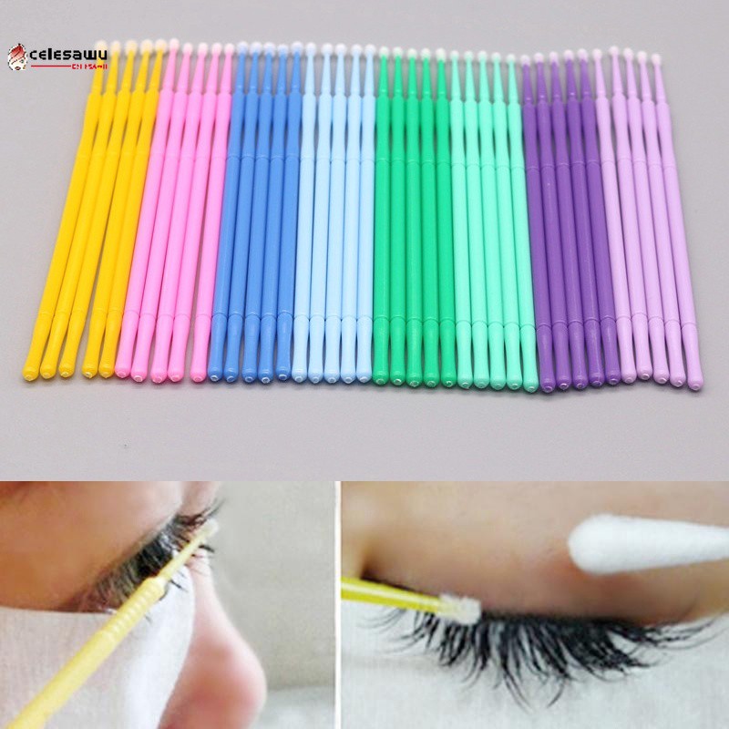 [Hàng mới về] Set 100 cọ nhỏ dùng một lần chuyên dụng nối mi