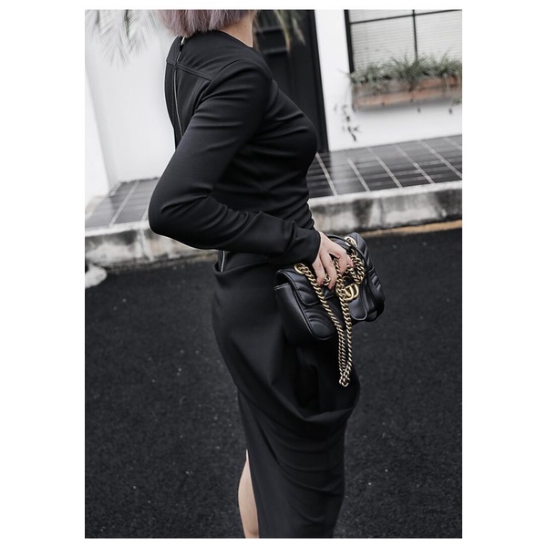 Váy đầm nữ dự tiệc thiết kế dáng ôm xẻ hông Gemmi Fashion, DK8305