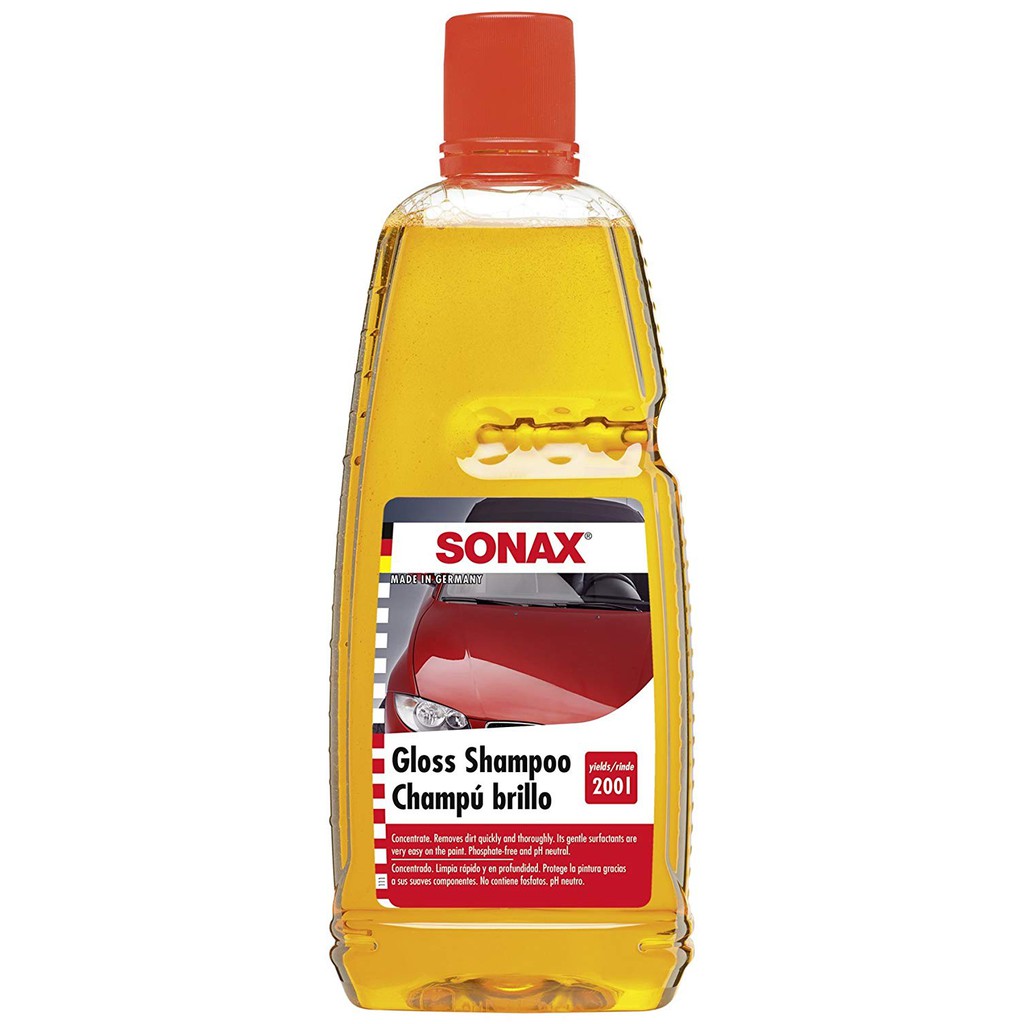 Nước rửa xe cao cấp siêu bóng Sonax Gloss Shampoo vàng 1L