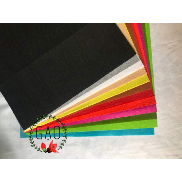 Vải dạ cứng, vải nỉ cứng 45*45 cm handmade nguyên liệu làm sách vải tương tác mầm non, trang trí tiệc cưới
