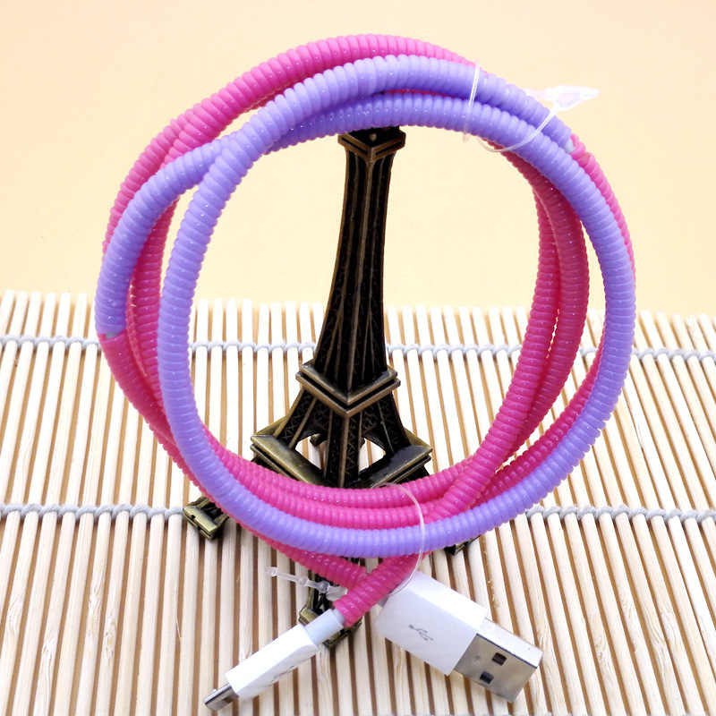 1 Cuộn Dây Quấn Bảo Vệ Cáp Sạc / Tai Nghe Xoắn Ốc Dài 60CM 5 Tặng 1