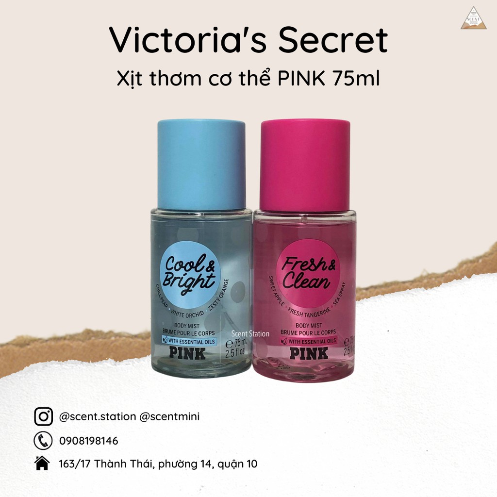 Xịt thơm cơ thể Body mist PINK – Victoria’s Secret 75ml