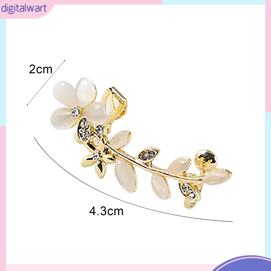 Khuyên kẹp vành tai hình hoa đính đá xinh xắn cho nữ