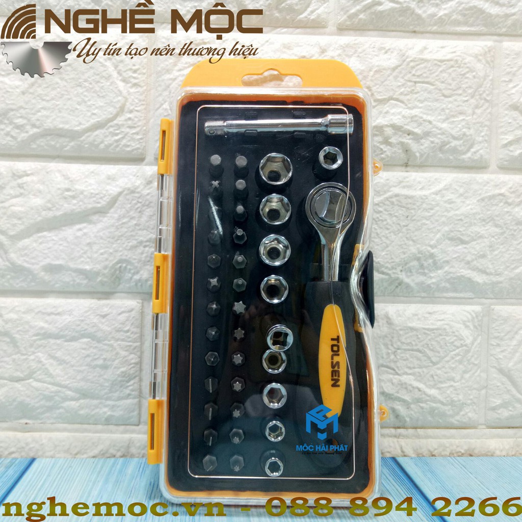 Bộ Mũi Vít Tolsen 20035 38 chi tiết nghề mộc