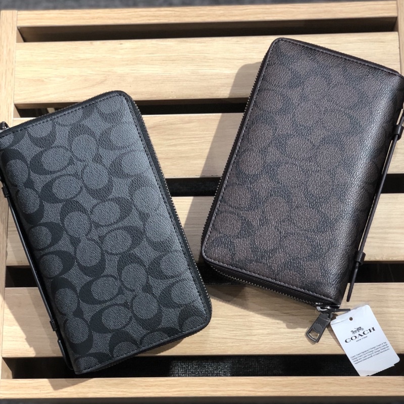 Ví cầm tay, ,clutch nam Coach da thật size lớn đủ màu mới 100%