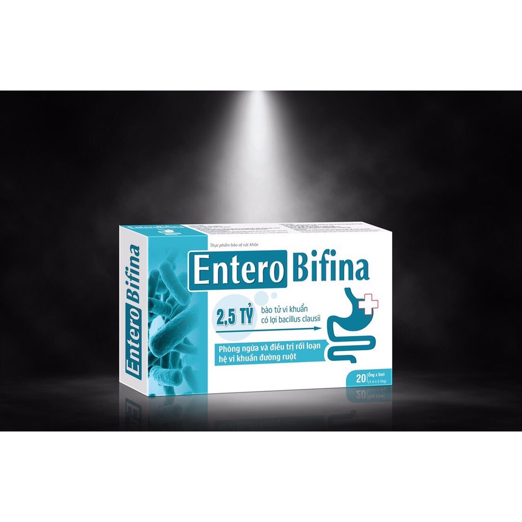 Entero Bifina hộp 20 ống - Men vi sinh hỗ trợ tiêu hoá - Giúp ăn ngon và nâng cao khả năng hấp thụ c