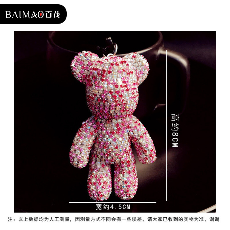 BE@RBRICK Búp bê gấu móc khóa kim cương thời trang hàn quốc