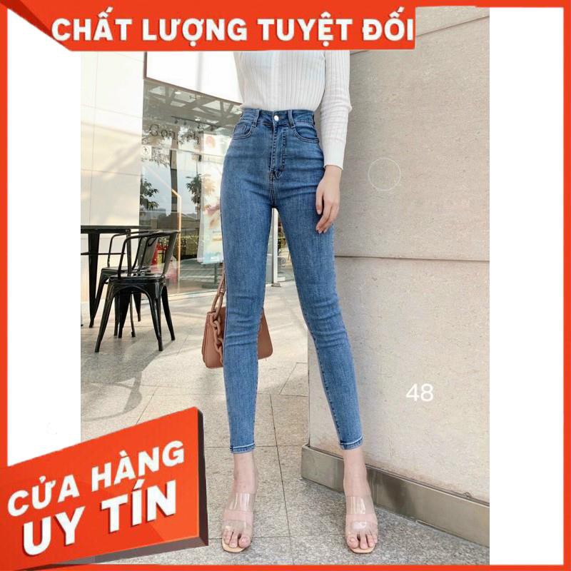 QUẦN SKINNY JEANS TRƠN CẠP SIÊU CAO CO GIÃN TỐT