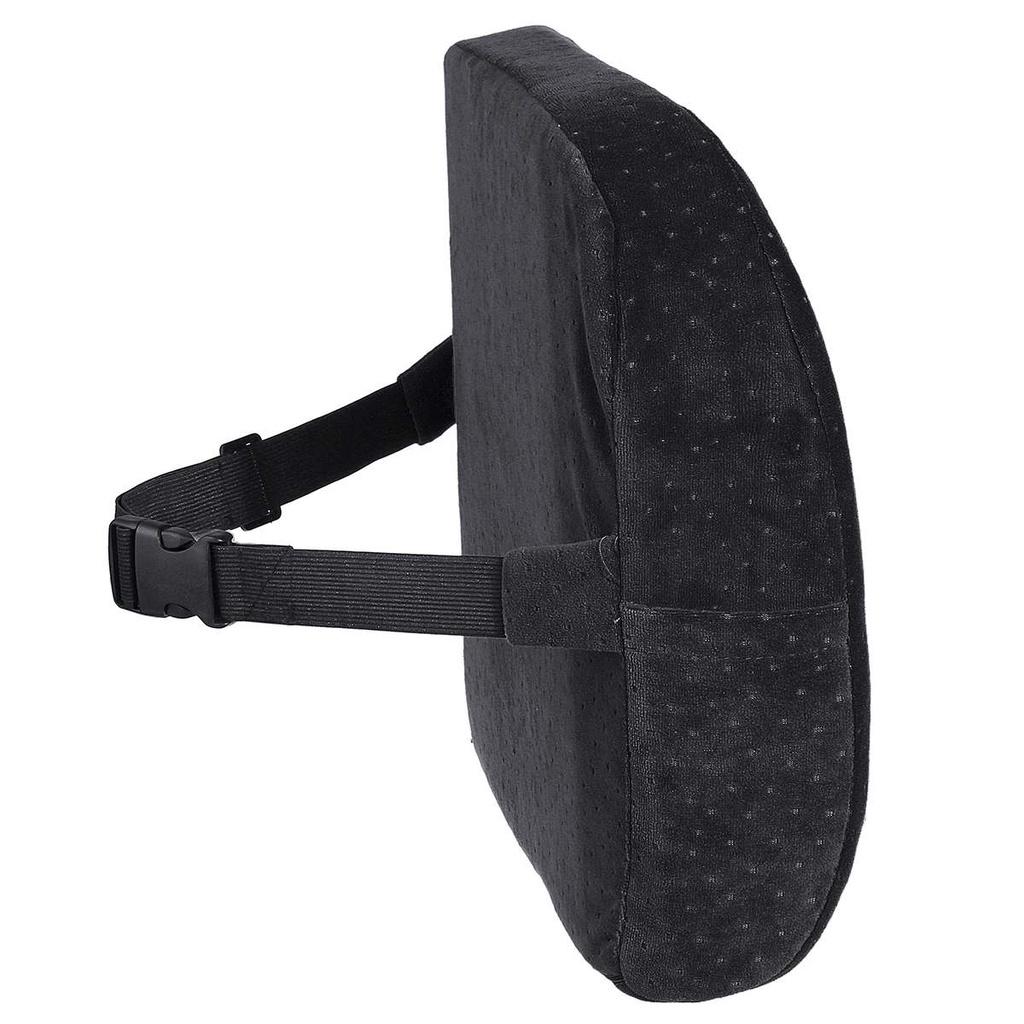 【Ready Stock】 Memory Foam Lumbar Support Back Massager Waist Car&amp;Seat Cushion With Breathable Cover LqbX