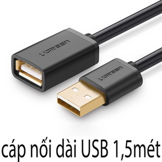 Cáp nối usb 1 đầu đực 1 đầu cái dài 1.5 mét ugreen 10315