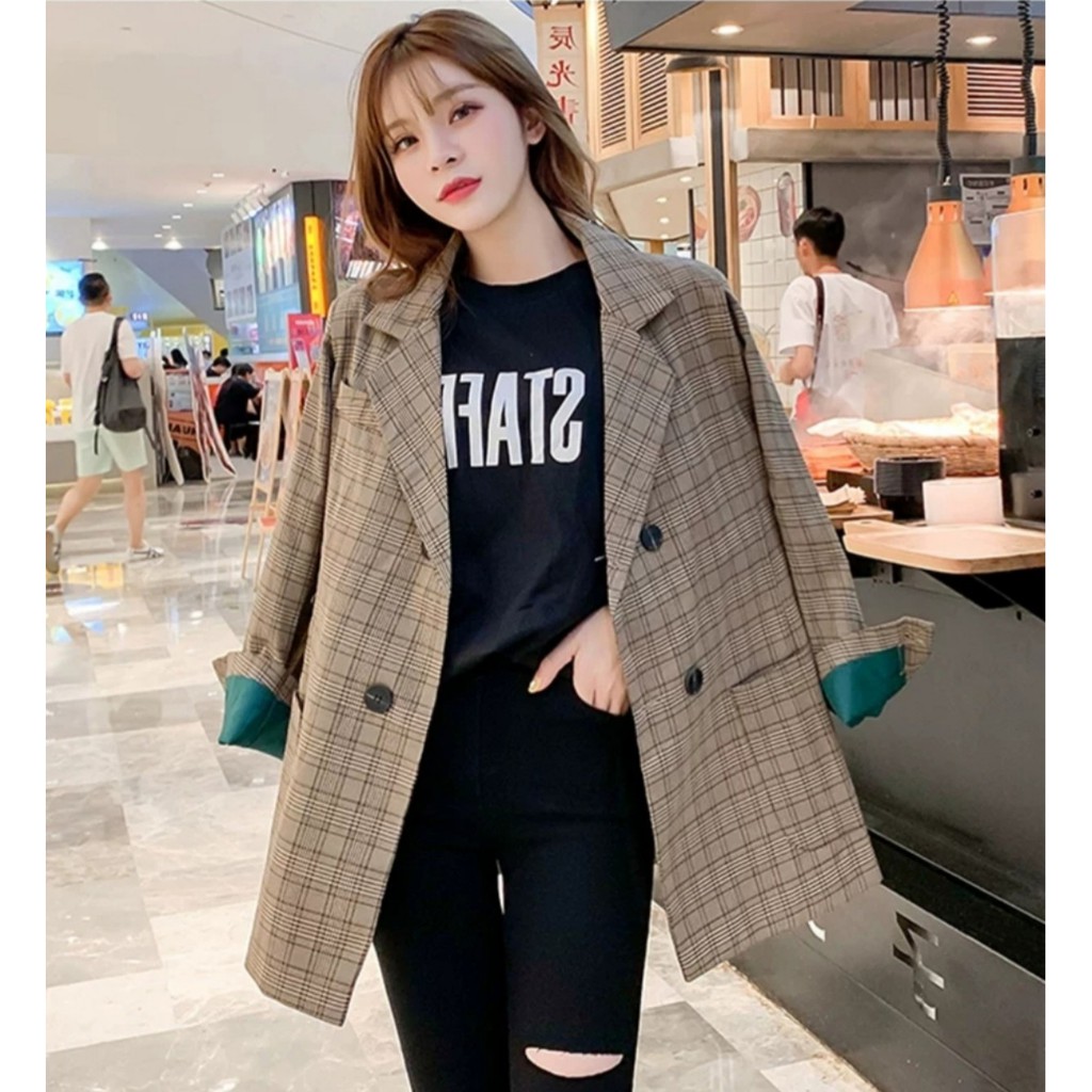 ÁO KHOÁC BLAZER KẺ SỌC ÁO VEST HÀNG LUÔN CÓ SẮN