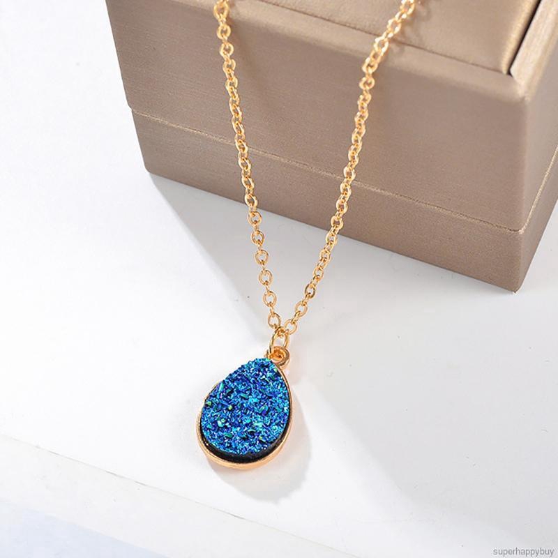 Dây chuyền mặt giọt nước đính đá pha lê thời trang thanh lịch dành cho nữ