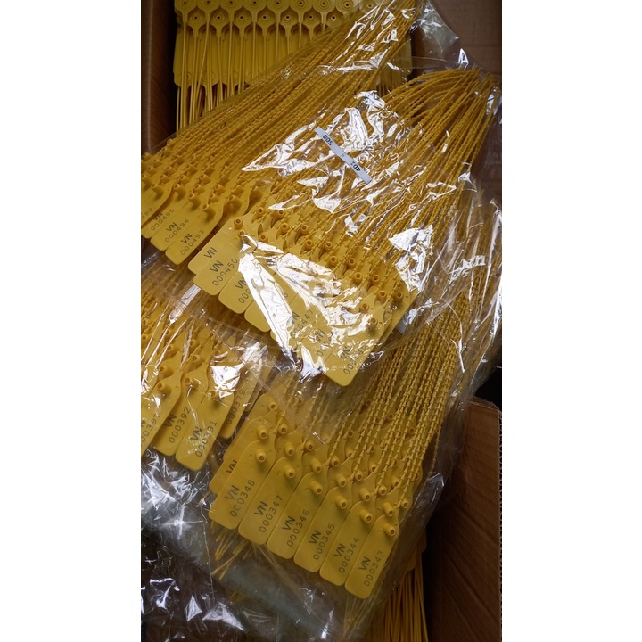 100 chiếc - Seal khóa niêm phong kẹp chì dây rút nhựa đốt trúc 250mm