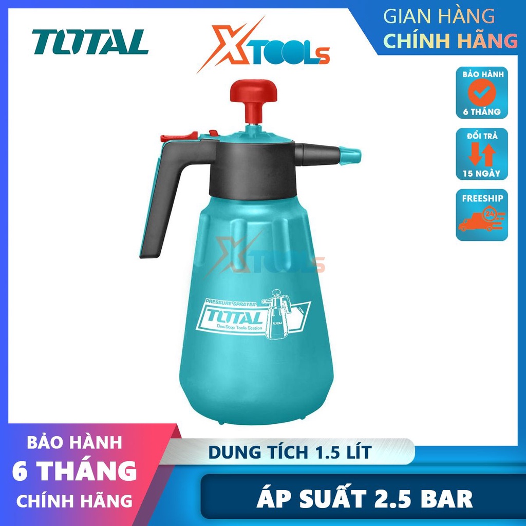 Bình xịt tưới cây mini 1,5l Total phun sương chống va đập, phun tia hoặc phun mưa [CHÍNH HÃNG][XTOOLS]
