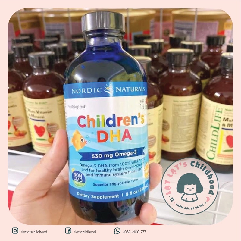DHA cho trẻ từ 1 tuổi Nordic Naturals Children DHA 119ml