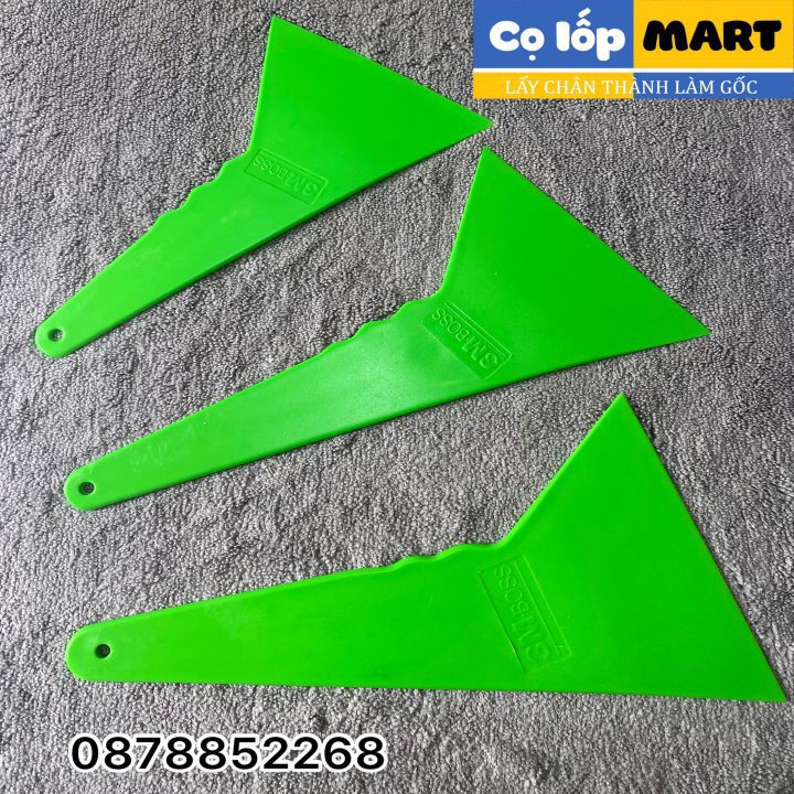 Gạt dán phim chịu nhiệt màu xanh 3 kích cỡ, dụng cụ dán phim cách nhiệt 3M chính hãng, tay gạt dán kính, gạt dán decal
