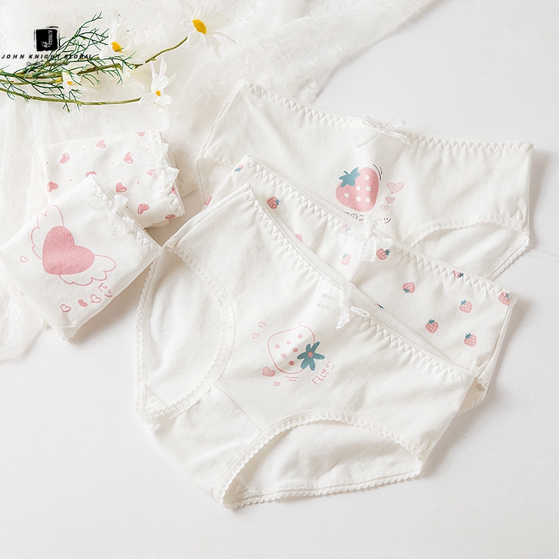 Quần Lót Vải Cotton Hình Trái Dâu Dễ Thương Dành Cho Nữ JKG | BigBuy360 - bigbuy360.vn