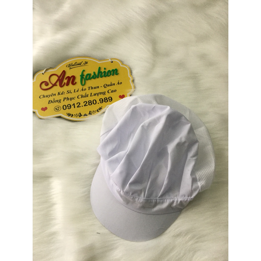 COMBO 3 NÓN KẾT XẾP LY VẢI SILK CÓ BÚI TÓC DÙNG TRONG NGÀNH THỦY SẢN, THỰC PHẨM