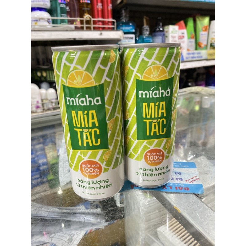 [Mã 267FMCGSALE giảm 8% đơn 500K] Nước Mía Vị Tắc/ Đào/Táo Tự Nhiên Miaha Lon 240ml