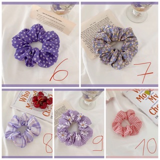 (CÓ SẴN) Cột tóc vải Scrunchies nhiều họa tiết