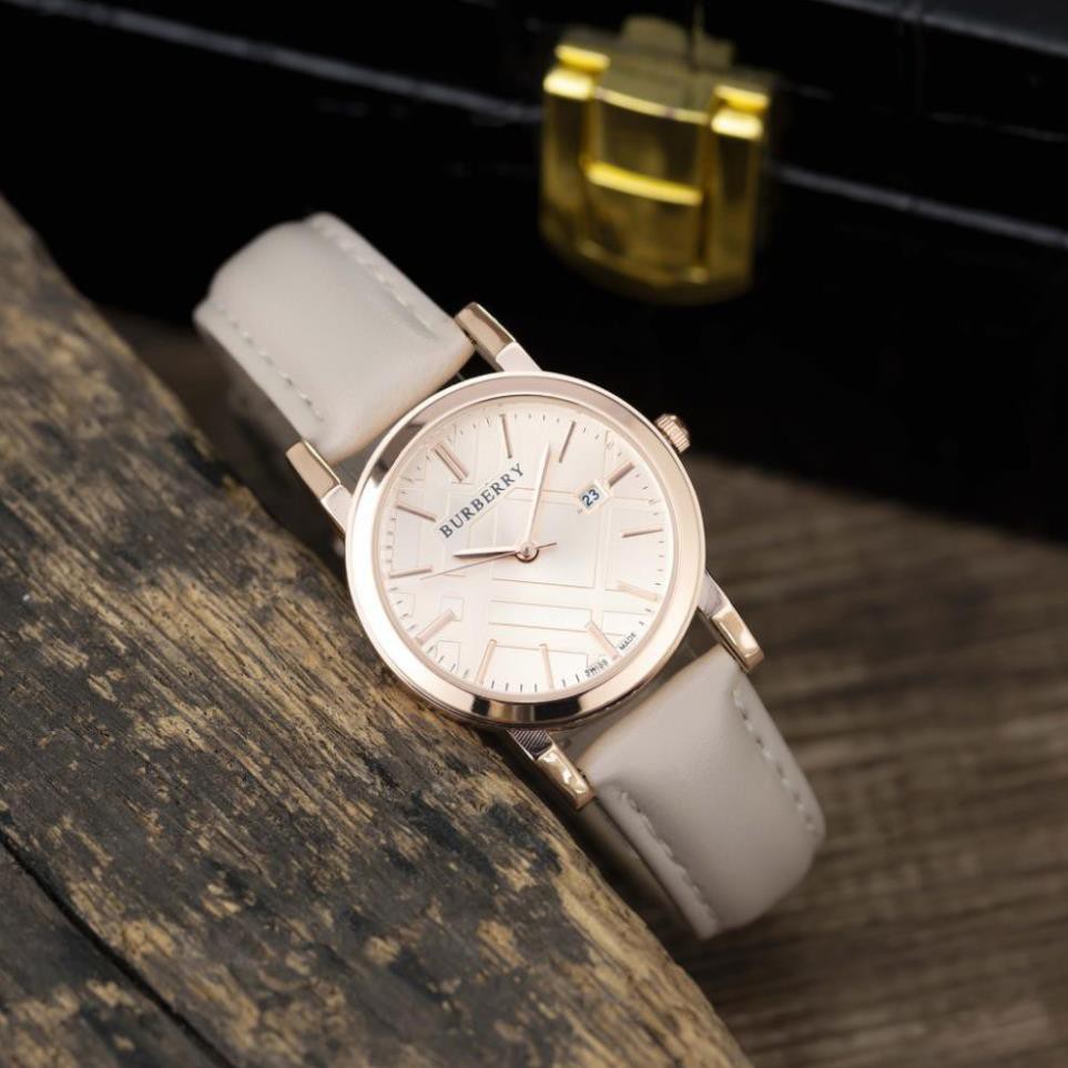 Đồng hồ nữ Burberry máy pin dây cao su cao cấp có bảo hành DHN227 Shop2k
