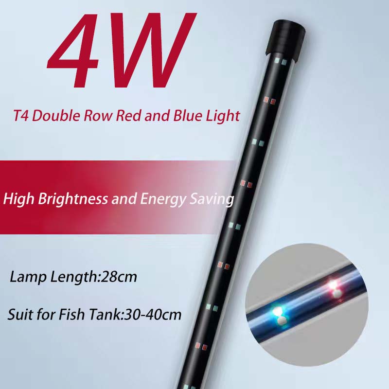 AQUARZOO Aquarium Fish Tank LED light RGB,Lampu Aquarium LED Light for Plant,Blue Red LED Light WRGB Aquarium Light
