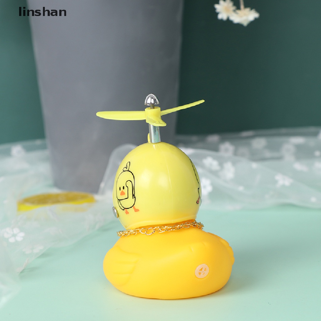 Chú Vịt Vàng Đội Mũ Bảo Hiểm Có Âm Thanh Đáng Yêu Cho Xe Hơi / Xe Đạp