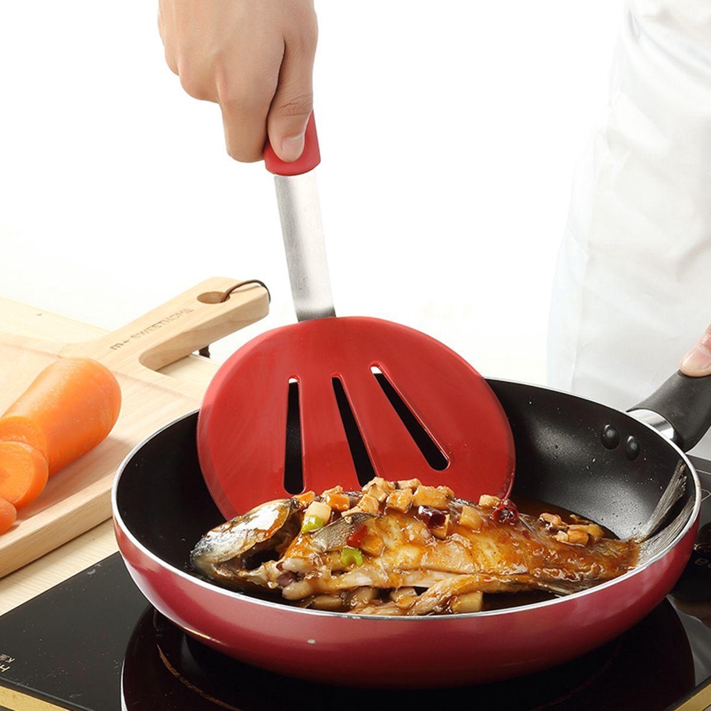 [COD] Xẻng Lật Bánh Pancake Bằng Silicone Chống Dính Linh Hoạt