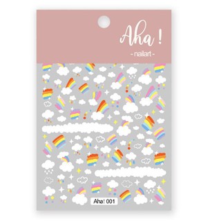 Hình dán móng tay - Sticker dán móng Đám mây trắng A01