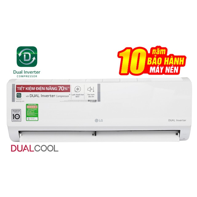 Điều hòa 1 chiều Inverter LG V10ENV 9.200BTU Dual Cool