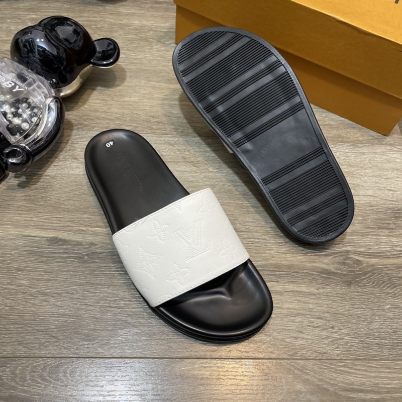 Dép Quai Ngang In Logo Đế Cao Su Cao Cấp - Dép Nam Quai Dập Cao Cấp