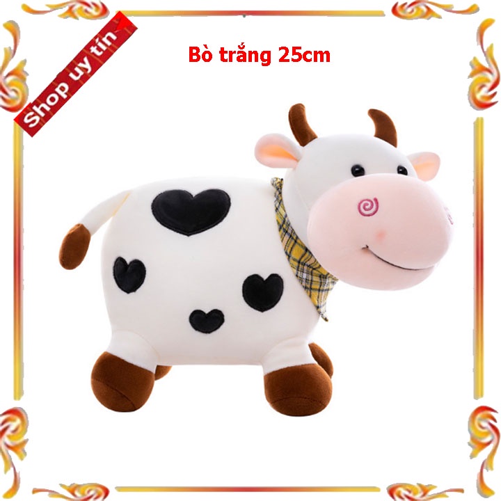 Gấu Bông Bò, Gối Ôm Bò Bông Đáng Yêu Ngộ Nghĩnh - Thú Nhồi Bông Đẹp
