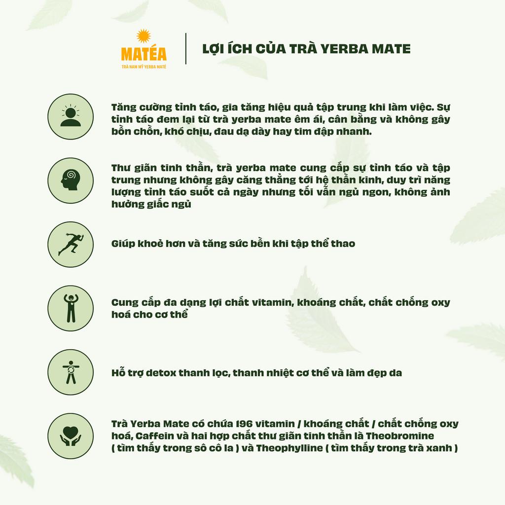 Trà Yerba Mate Vị Chanh Leo 500gr TARAGUI Maracuyá và Cốc Gourd kèm ống hút Bombilla