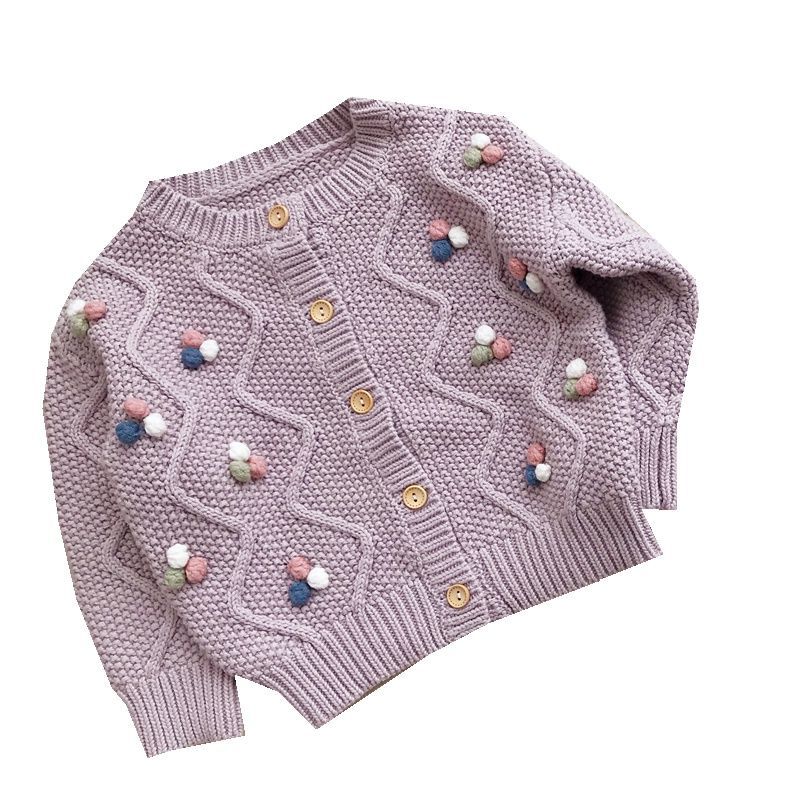 Áo khoác cardigan len cho bé gái