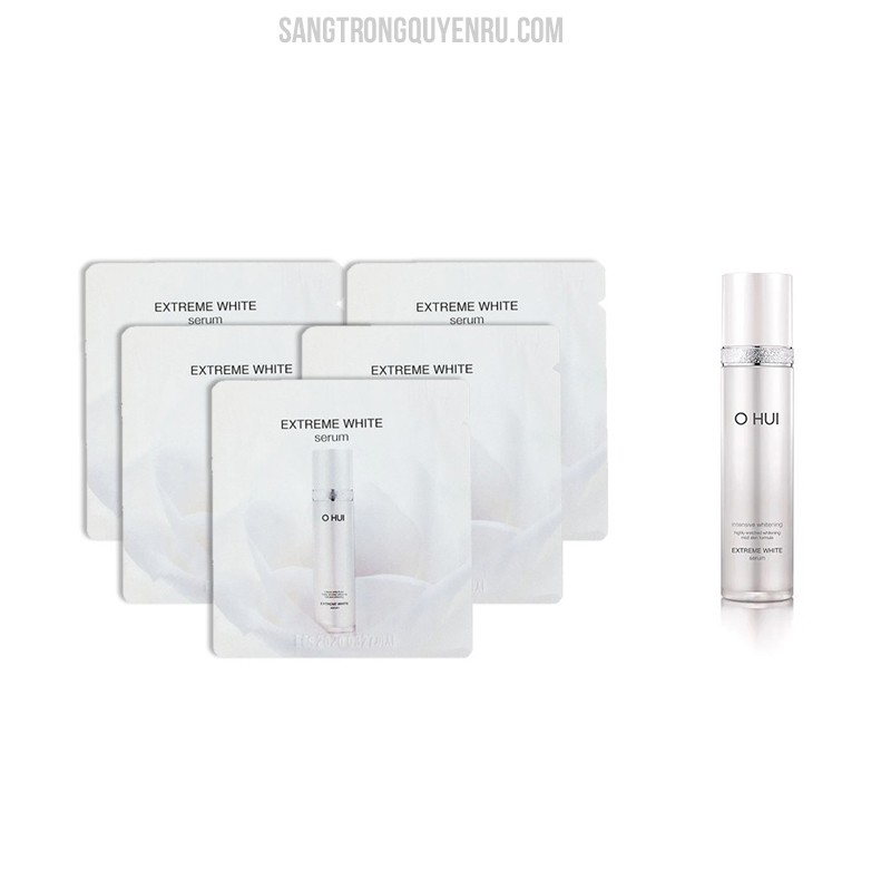 Gói Sample Tinh chất Ohui Extreme White Serum dưỡng trắng da và chống lão hóa 1ml