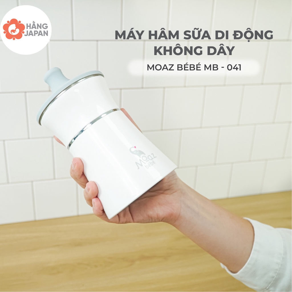 Máy hâm sữa di động cầm tay Moazbebe MB069/MB041 tặng 4 cổ nối Hegen, Moyuum, Avent, Pigeon - BH 12 tháng chính hãng