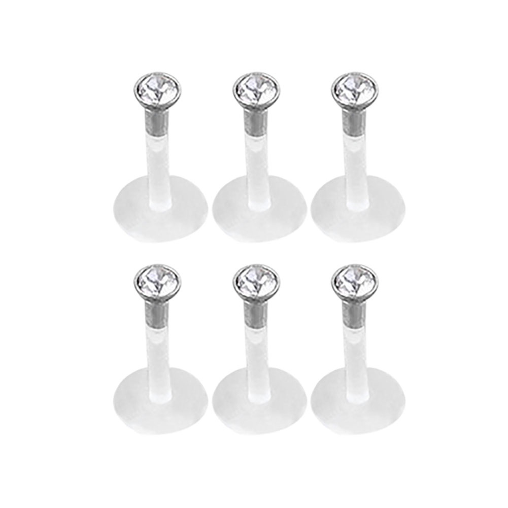 Bộ 10 khuyên môi đính đá xinh xắn cá tính dành cho nữ