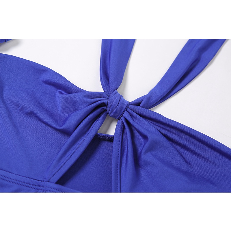 DUNEA Đầm ôm tay dài thiết kế khoét lỗ hở lưng thời trang quyến rũ cho nữ