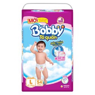 Tã - Bỉm quần Bobby size M60-L54-XL48 miếng