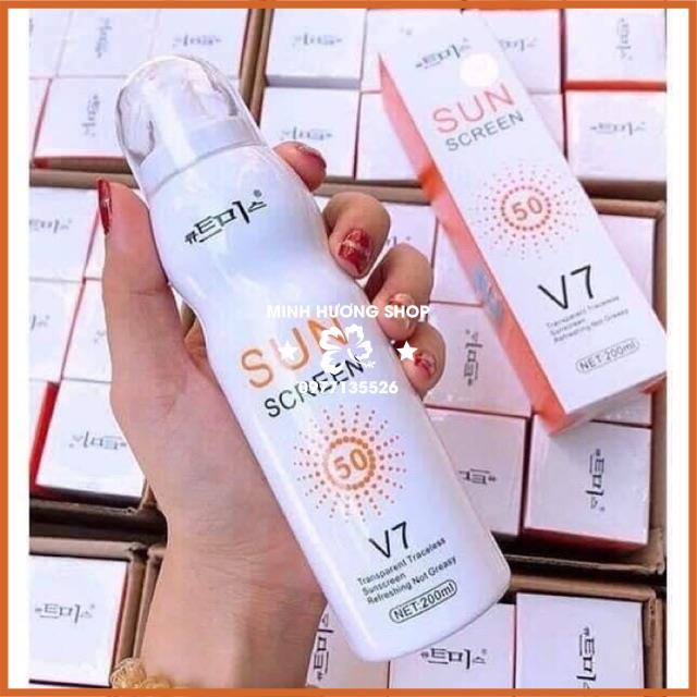 XỊT CHỐNG NẮNG MAKE UP V7 SUN SCREEN SPF 50++