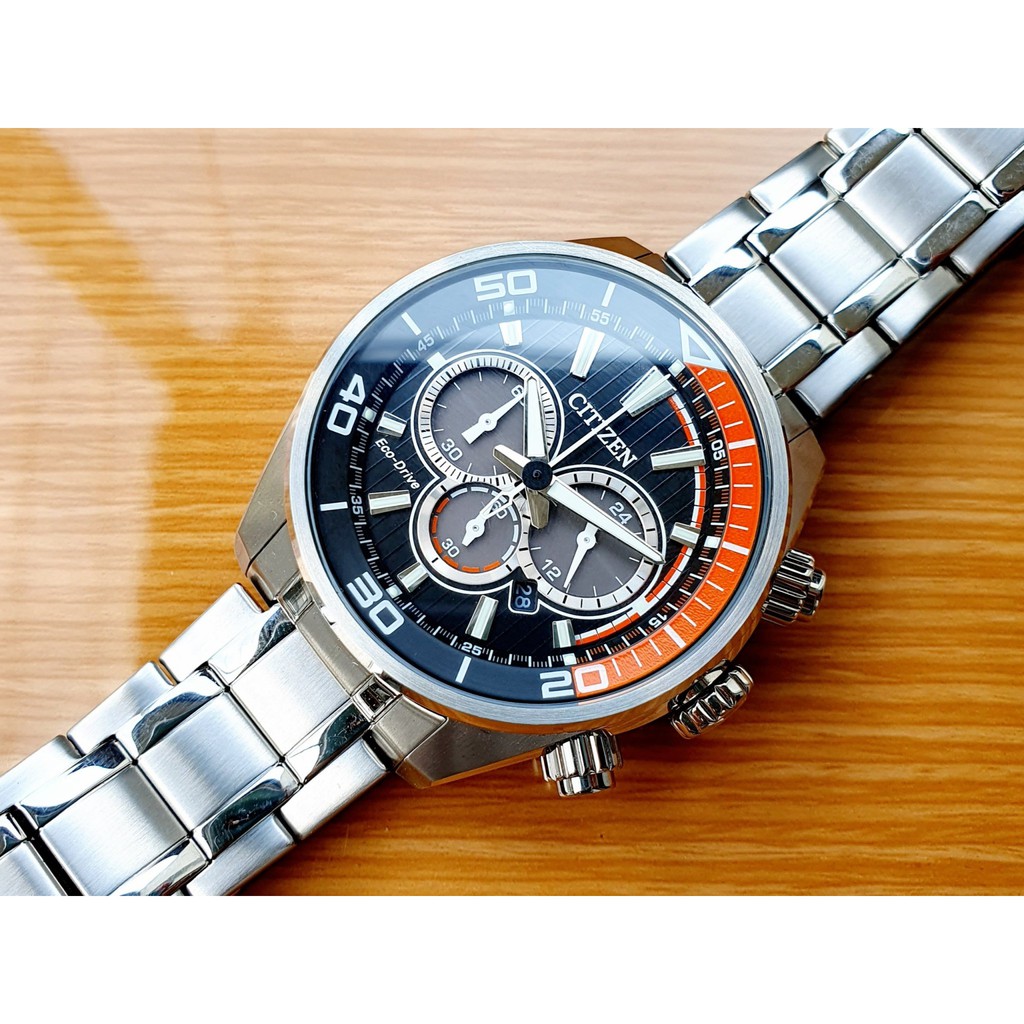 Đồng hồ nam chính hãng Citizen CA4330-57E - máy Quartz pin năng lượng ánh sáng - kính cứng