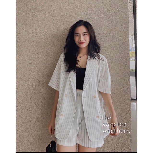 Set BLAZER Mix Quần Sooc Siêu Đỉnh Cho Nữ | BigBuy360 - bigbuy360.vn