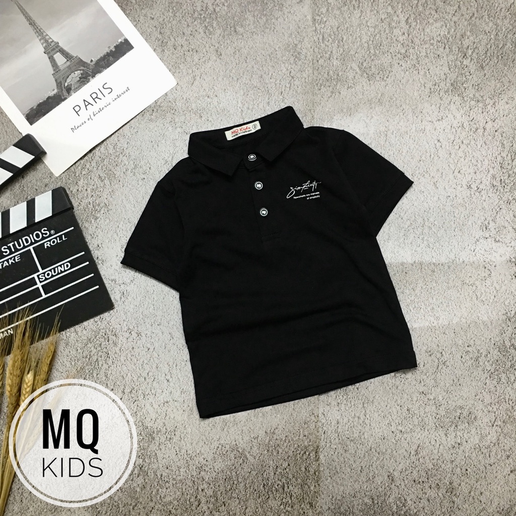 Áo polo VNXK áo thun bé trai size đại 21- 40kg chất cotton